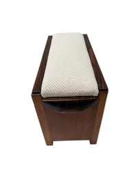 Art Deco Modernist Stool with De Ploeg fabric, 1920s